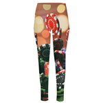 Falling Poker Chips Print High-Waisted Pocket Leggings