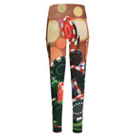 Falling Poker Chips Print High-Waisted Pocket Leggings