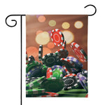 Falling Poker Chips Print House Flag