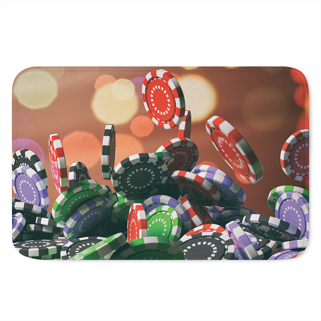 Falling Poker Chips Print Indoor Door Mat