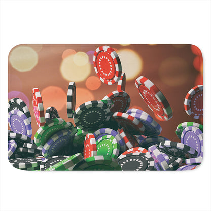 Falling Poker Chips Print Indoor Door Mat