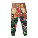 Falling Poker Chips Print Jogger Pants