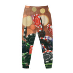 Falling Poker Chips Print Jogger Pants