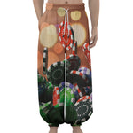 Falling Poker Chips Print Lantern Pants
