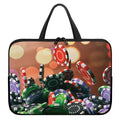 Falling Poker Chips Print Laptop Sleeve With Handle