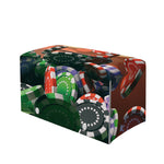 Falling Poker Chips Print Leather Tissue Box Cover