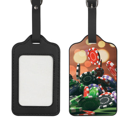 Falling Poker Chips Print Luggage Tag