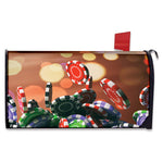 Falling Poker Chips Print Mailbox Cover