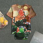 Falling Poker Chips Print Men's Bodysuit