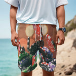 Falling Poker Chips Print Men's Cargo Shorts
