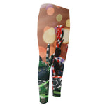Falling Poker Chips Print Men's Compression Pants