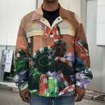 Falling Poker Chips Print Men's Shirt Jacket