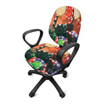 Falling Poker Chips Print Office Chair Cover