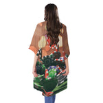 Falling Poker Chips Print Open Front Beach Cover Up