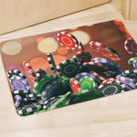 Falling Poker Chips Print Polyester Doormat