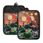 Falling Poker Chips Print Pot Holders With Pocket