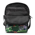 Falling Poker Chips Print Rectangular Crossbody Bag