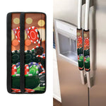 Falling Poker Chips Print Refrigerator Handle Covers