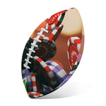Falling Poker Chips Print Rugby Ball