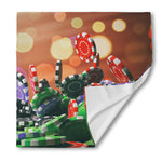 Falling Poker Chips Print Silk Bandana