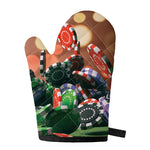 Falling Poker Chips Print Single Oven Mitt