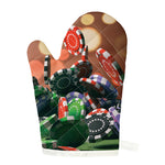 Falling Poker Chips Print Single Oven Mitt
