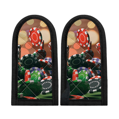 Falling Poker Chips Print Skillet Handle Cover