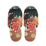 Falling Poker Chips Print Slippers