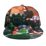 Falling Poker Chips Print Snapback Cap