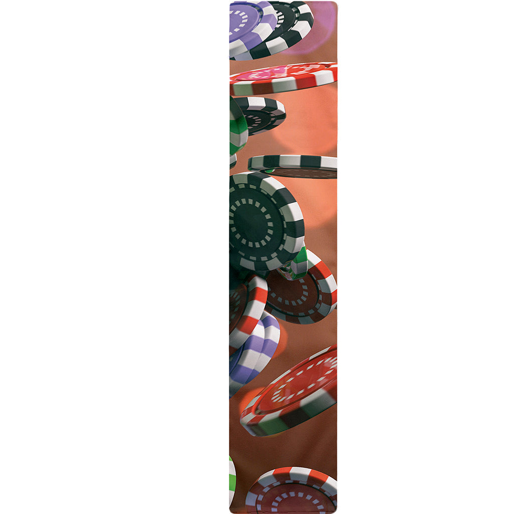 Falling Poker Chips Print Table Runner