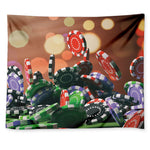 Falling Poker Chips Print Tapestry