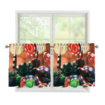 Falling Poker Chips Print Tier Curtains
