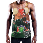 Falling Poker Chips Print Training Tank Top