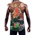 Falling Poker Chips Print Training Tank Top
