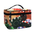Falling Poker Chips Print Travel Makeup Bag