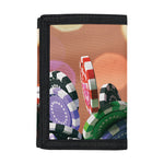 Falling Poker Chips Print Trifold Wallet