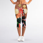 Falling Poker Chips Print Women's Capri Leggings