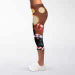 Falling Poker Chips Print Women's Capri Leggings