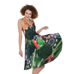 Falling Poker Chips Print Women's Sleeveless Dress