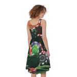 Falling Poker Chips Print Women's Sleeveless Dress