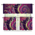 Fantastic Capricorn Sign Print 3 Piece Kitchen Curtains