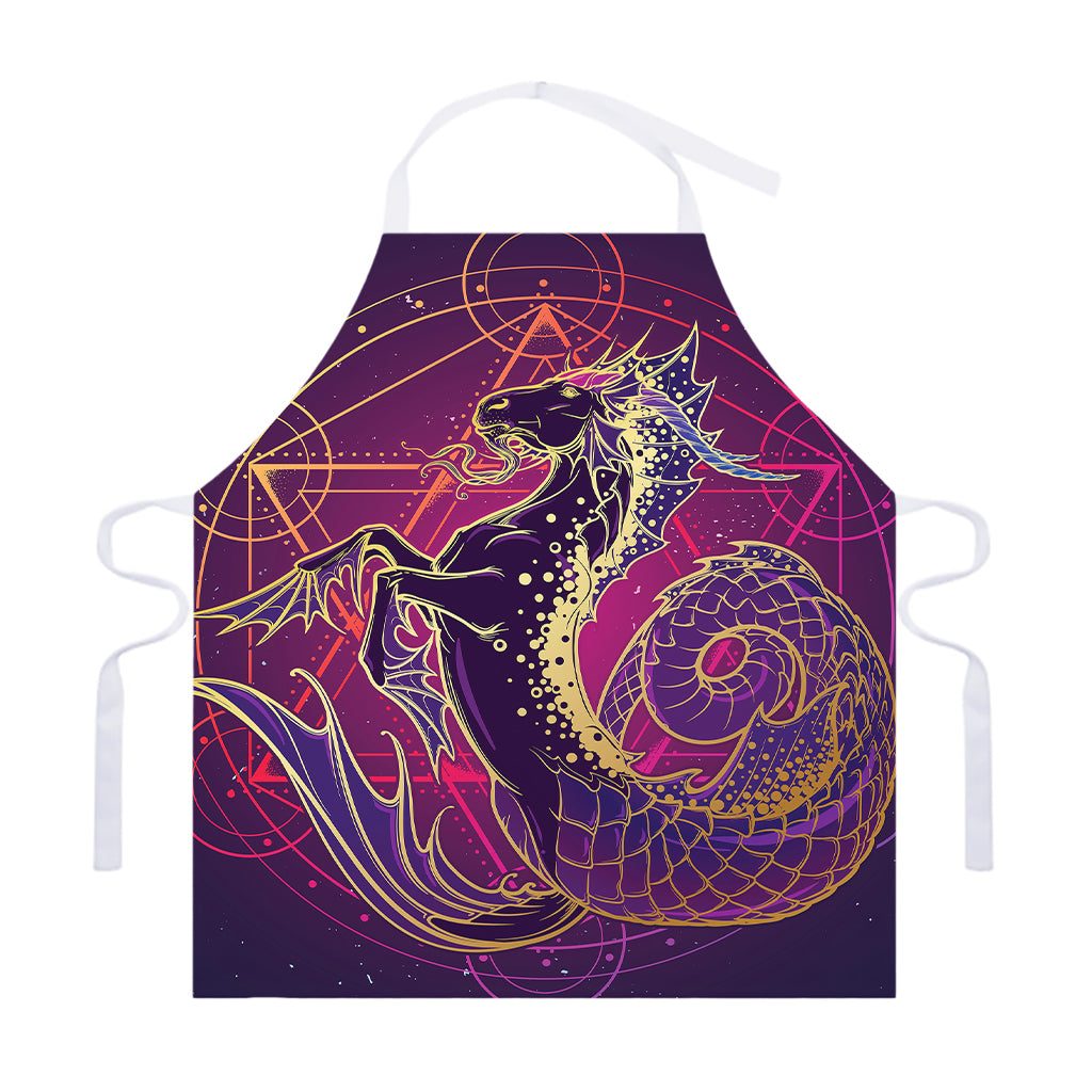 Fantastic Capricorn Sign Print Adjustable Apron