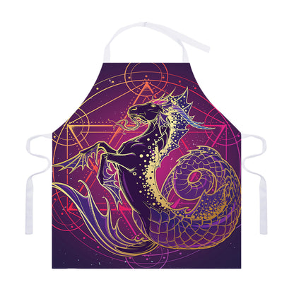 Fantastic Capricorn Sign Print Adjustable Apron