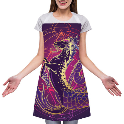 Fantastic Capricorn Sign Print Adjustable Apron