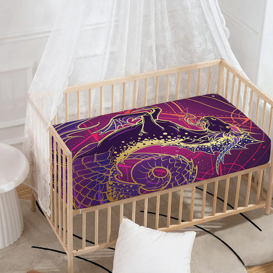 Fantastic Capricorn Sign Print Baby Crib Sheet
