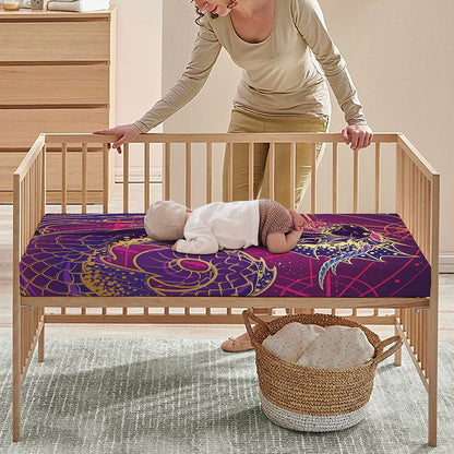 Fantastic Capricorn Sign Print Baby Crib Sheet