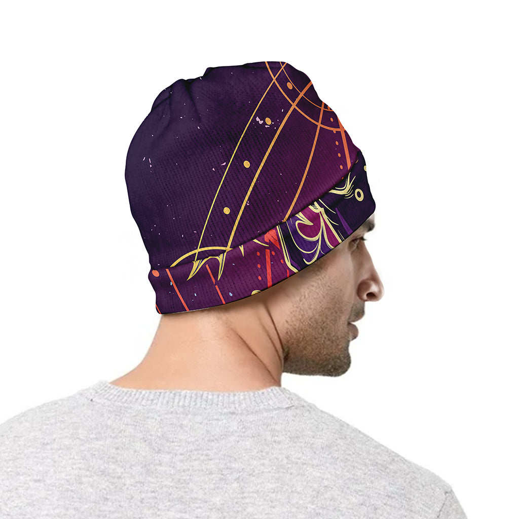 Fantastic Capricorn Sign Print Beanie