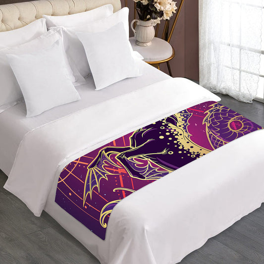 Fantastic Capricorn Sign Print Bed Runner