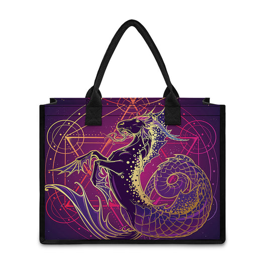 Fantastic Capricorn Sign Print Canvas Tote Bag