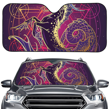 Fantastic Capricorn Sign Print Car Windshield Sun Shade